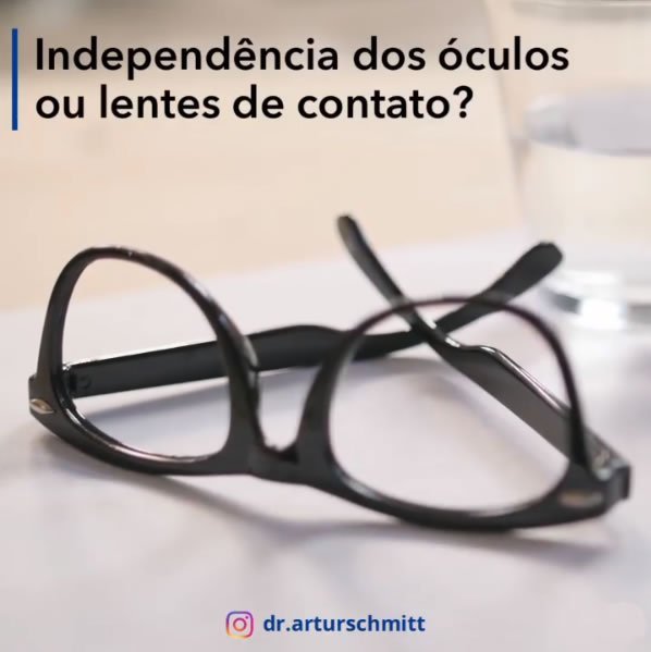 independência do óculos e lentes de contato