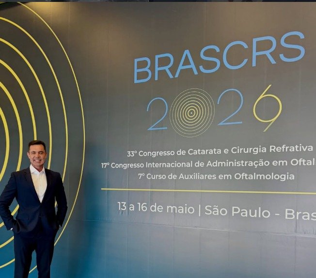 Dr. Artur Schmitt no BRASCRS 2026, congresso de catarata e cirurgia refrativa em São Paulo