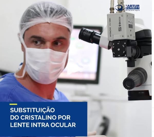 substituição do cristalino por lente intraocular