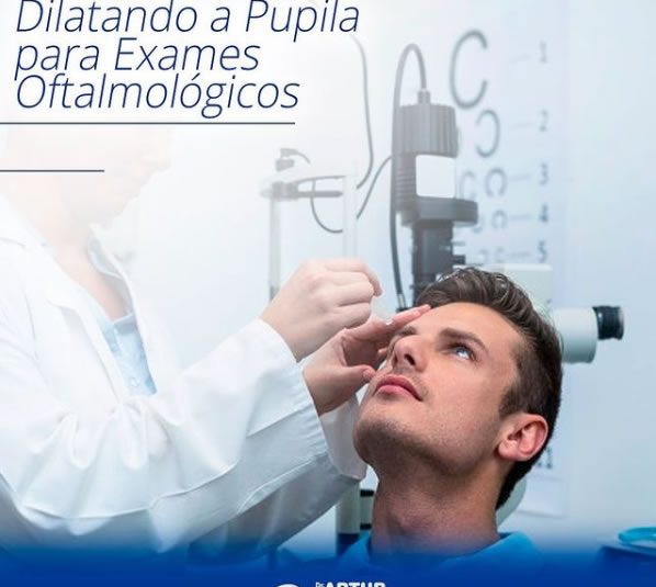 dilatando a pupila para exames oftalmologicos em Curitiba