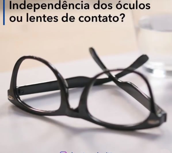 independência do óculos e lentes de contato